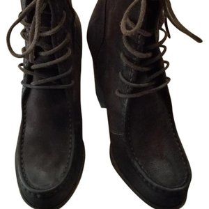 Frye Boots Moc Brown Suede Motorcycle Boot